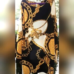 Status print  Cape dress Ashley Stewart